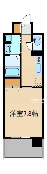THE-M 四谷(1K/4階)の間取り写真