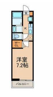 GREIGE(1K/3階)の間取り写真