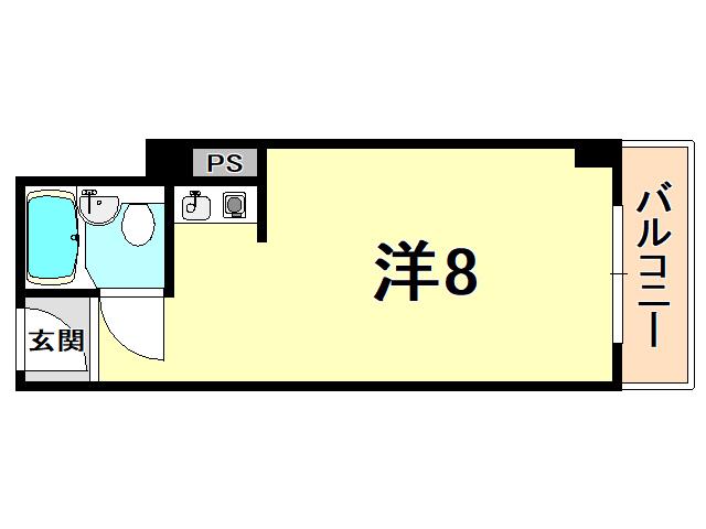 フリードム西宮(ワンルーム/5階)の間取り写真