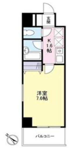 ドゥーエ船堀(1K/2階)の間取り写真