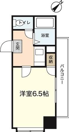 スタープラザ白島中町(1K/4階)の間取り写真