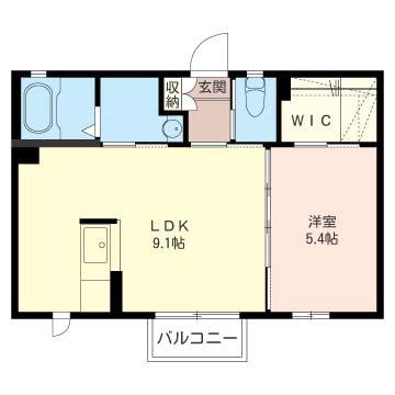 コンフォールアイ(1LDK/1階)の間取り写真