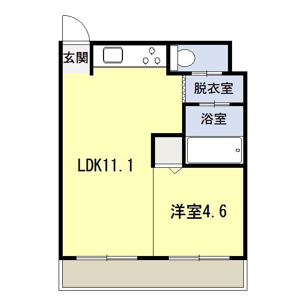 T-フラット204(1LDK/2階)の間取り写真