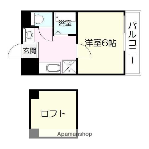 UEハウス六番館(1K/3階)の間取り写真