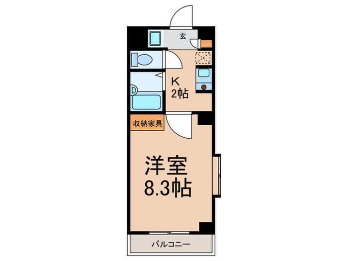 プレセンテ北千種(1K/1階)の間取り写真