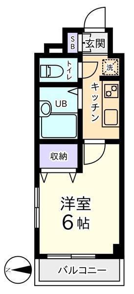 エクセレントフラッツ品川(1K/5階)の間取り写真