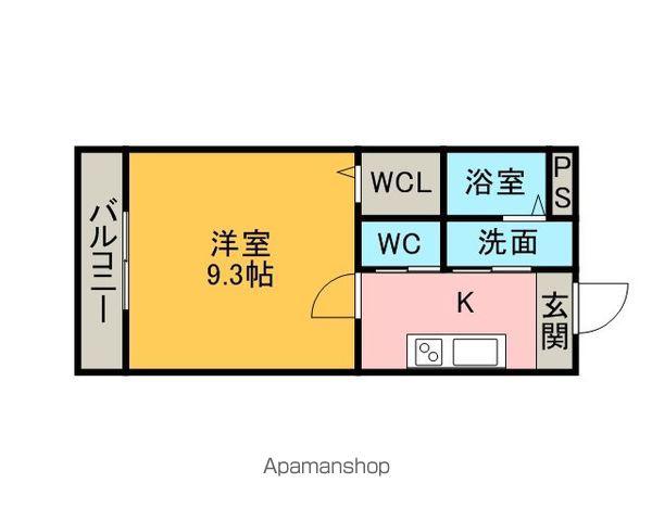 サンメゾン弘栄(1K/1階)の間取り写真