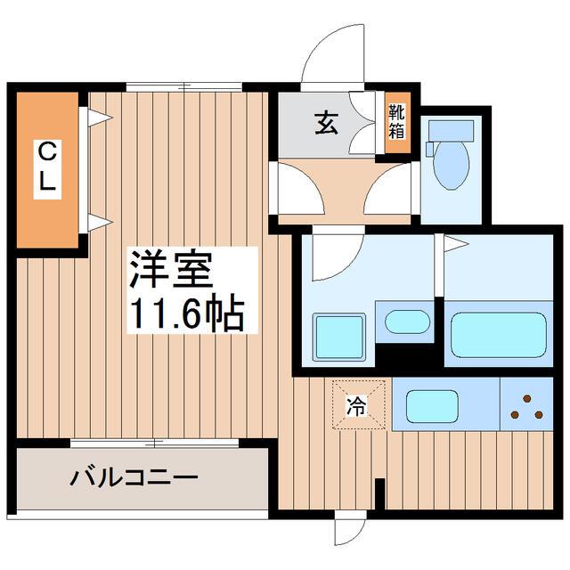 グランテリア淺野(ワンルーム/4階)の間取り写真