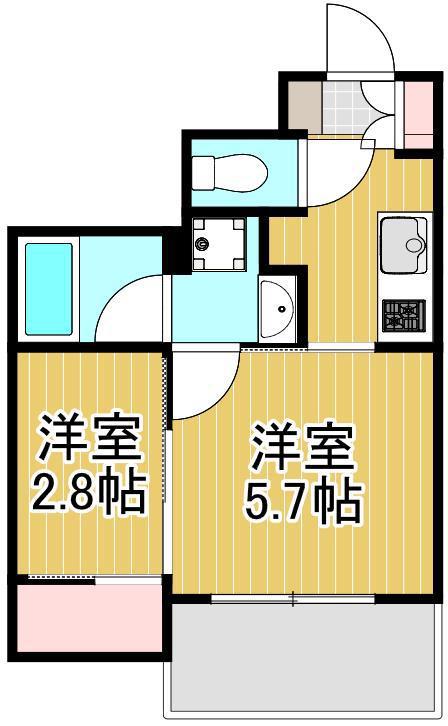 SYFORME KITA-SENJU(2K/2階)の間取り写真