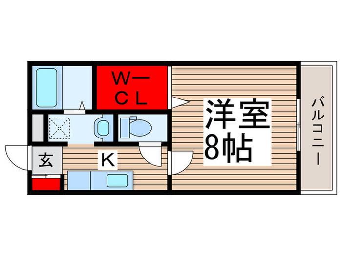 サングレージュ(1K/2階)の間取り写真