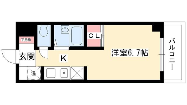 NK守山(1K/1階)の間取り写真