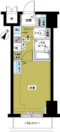 フェニックス初台弐番館(1K/4階)の間取り写真