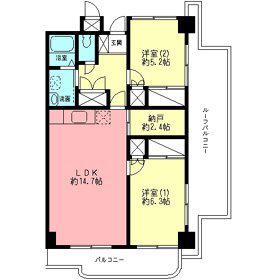 ケイ エム ビル(2SLDK/6階)の間取り写真