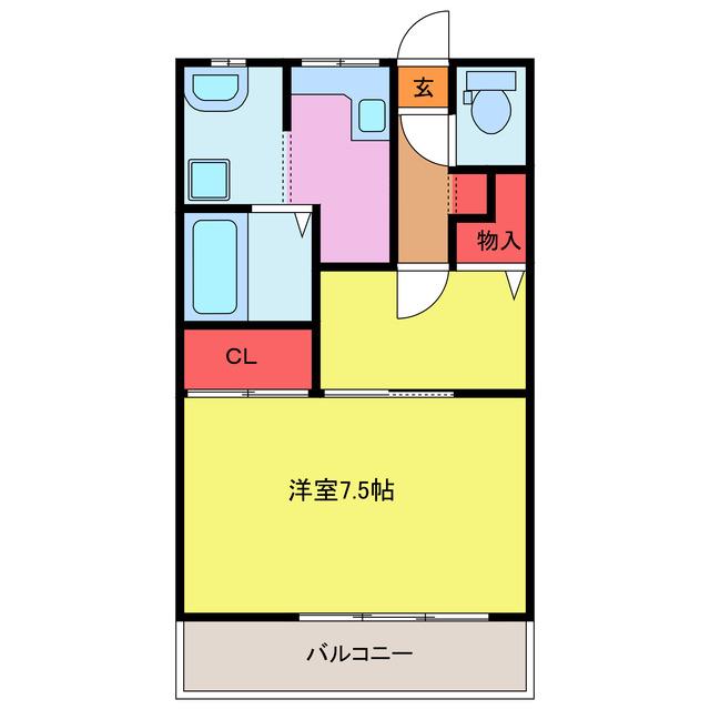 シティホームズM(1DK/3階)の間取り写真