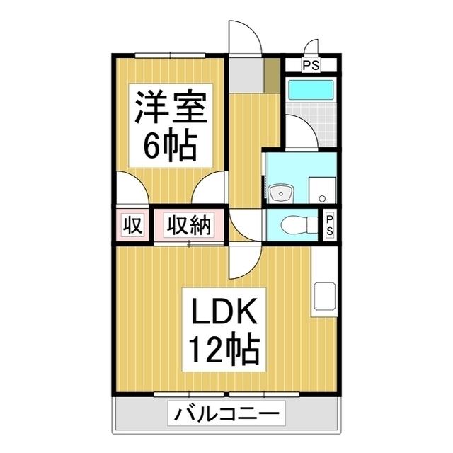 SURPLUS TWO TOKIWA美沢台A(1LDK/2階)の間取り写真