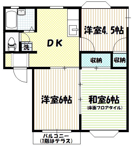 プリオールタカムラ(3DK/2階)の間取り写真