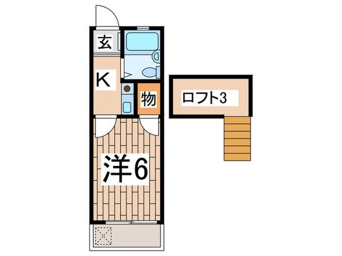 レオパレス弘明寺第2(1K/2階)の間取り写真