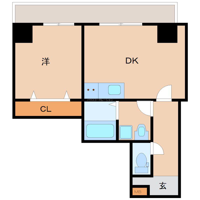 メゾンプレミア7(1DK/7階)の間取り写真