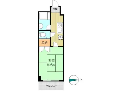 ニューライフ光栄(1K/3階)の間取り写真