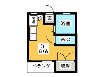 サンピュアはとり(ワンルーム/1階)の間取り写真