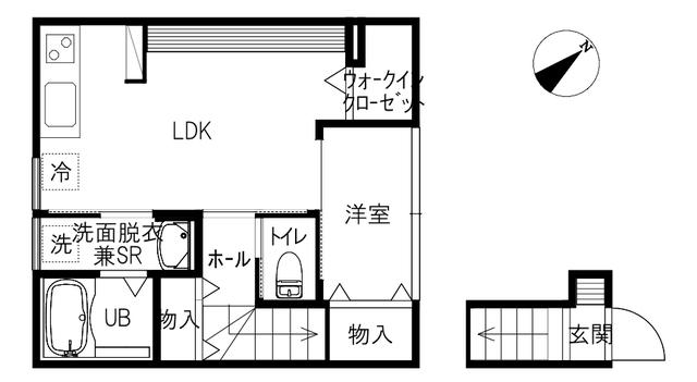 INTEGRAL PLAGE(1LDK/2階)の間取り写真