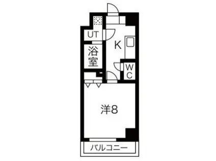 ヴィガラスT(1K/4階)の間取り写真