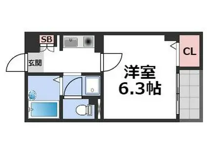 COLLECTION桜ノ宮I(1K/3階)の間取り写真