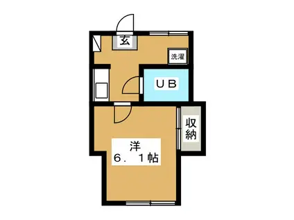 ペアシティ日吉B(1K/2階)の間取り写真