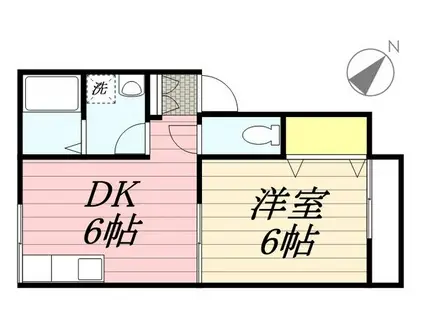 プレジール湯川(1DK/1階)の間取り写真