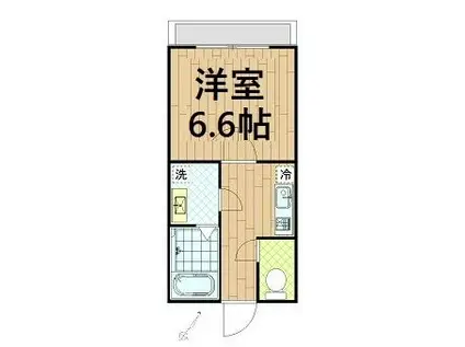 SGクレストせんげん台(1K/3階)の間取り写真