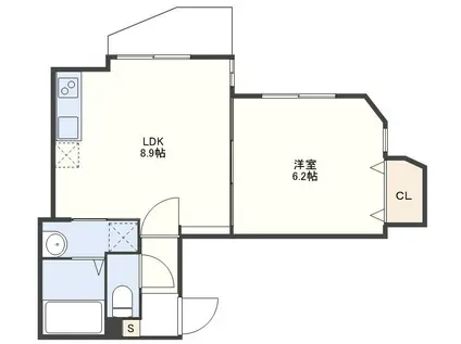 SAH竹の久保ビル(1LDK/3階)の間取り写真