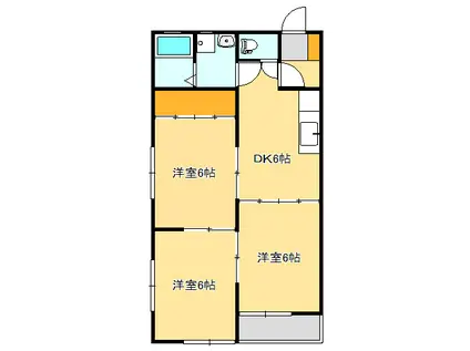 メゾンソレイユ(3DK/1階)の間取り写真