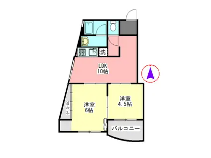 吉田マンション(2LDK/1階)の間取り写真
