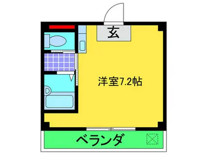 セイコービル(ワンルーム/6階)の間取り写真