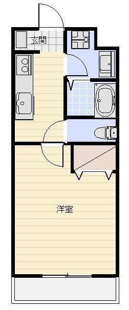 SWEET HILLS(1K/1階)の間取り写真