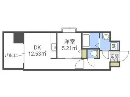 ルーセント ヴィヴァ糸島(1DK/8階)の間取り写真