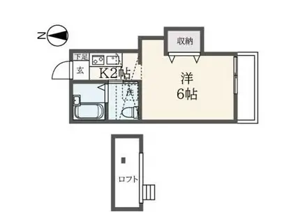 コーポヤマト・グランデ(1K/1階)の間取り写真