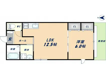 HAPPINESS 30(1LDK/1階)の間取り写真