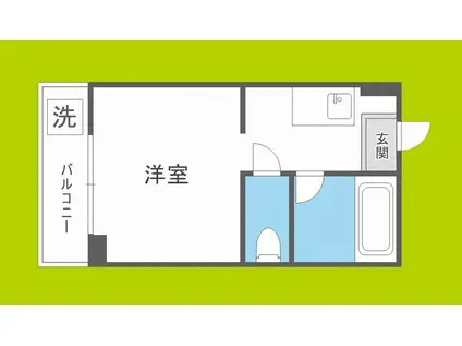 ロイヤル柴島(ワンルーム/1階)の間取り写真