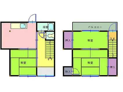 小谷アパート(3DK/1階)の間取り写真