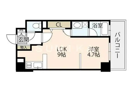OWLSTYLE NISHIKIMACHI-II(1LDK/8階)の間取り写真