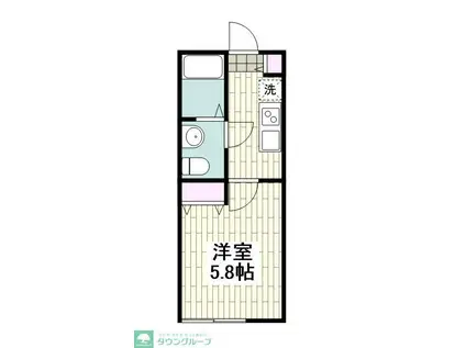 富岡西3丁目アパート(1K/1階)の間取り写真