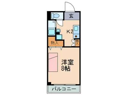 ハイツ高樋3(1K/3階)の間取り写真