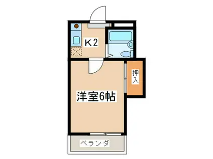 グリーンビュー湘南(1K/1階)の間取り写真