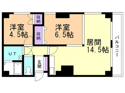 田中ビル(2LDK/3階)の間取り写真