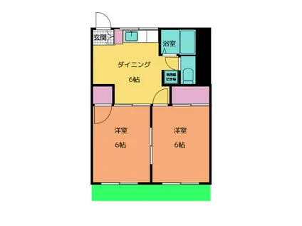 川口ハウス(2DK/1階)の間取り写真