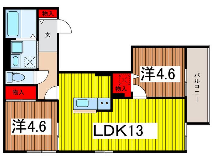 ALVA(2LDK/1階)の間取り写真