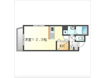 MIRIA大供(ワンルーム/7階)の間取り写真