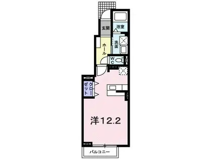 レーベン スクエア II号館(1K/1階)の間取り写真