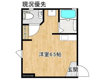 カレント(ワンルーム/1階)の間取り写真